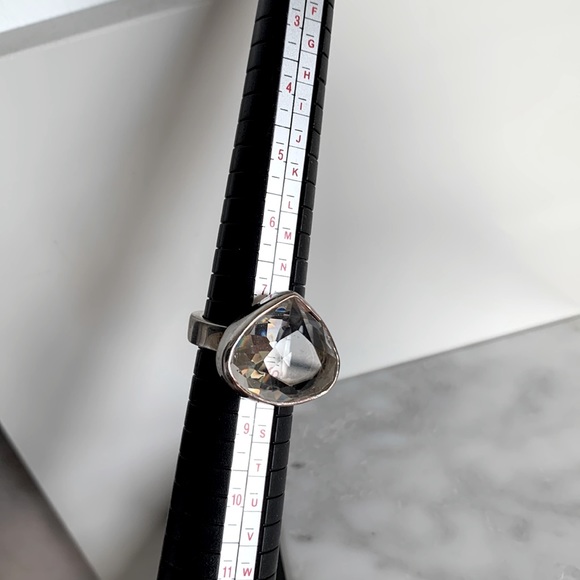 ❤️Host Pick❤️ Statement Cocktail Ring with large white teardrop stone - Picture 8 of 8